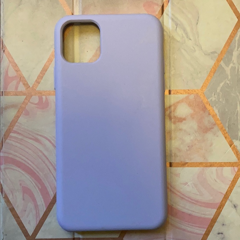 A purple iPhone 11 Pro Max phone case